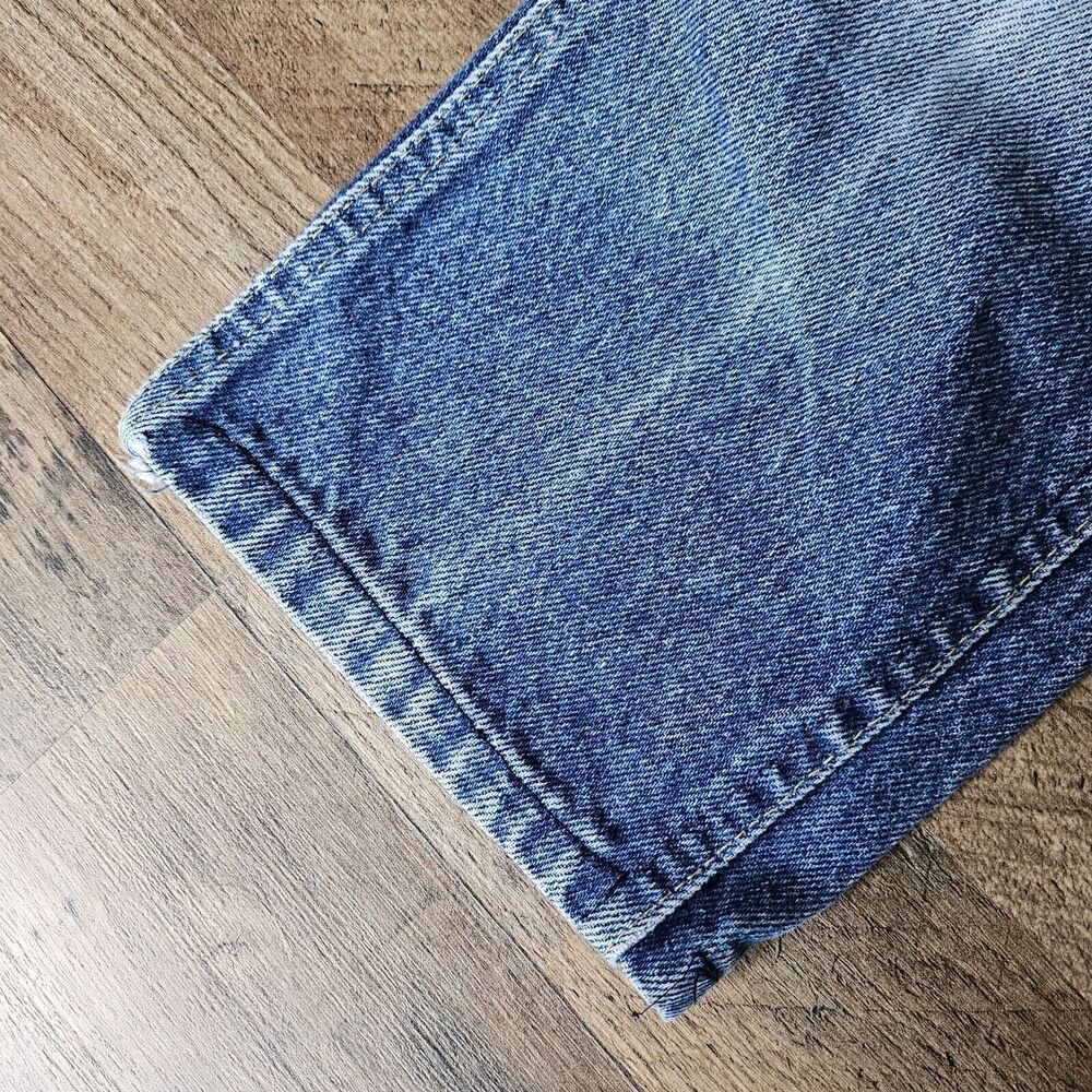 Vintage Lee Jeans Denim Kids Unisex, Size 10 Regular, Made In USA, Distressed - Picture 8 of 9